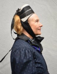 Eibacher Tracht Frauentracht Kopfbedeckung Schwarz Seite